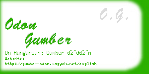 odon gumber business card